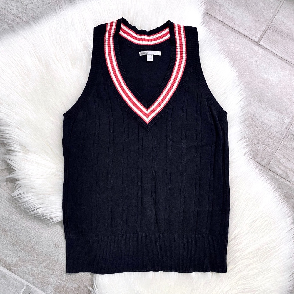 OLD NAVY Navy Blue, Pink and White Vest